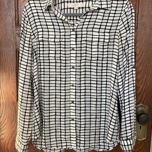 Back to work classic! Ann Taylor LOFT check blouse